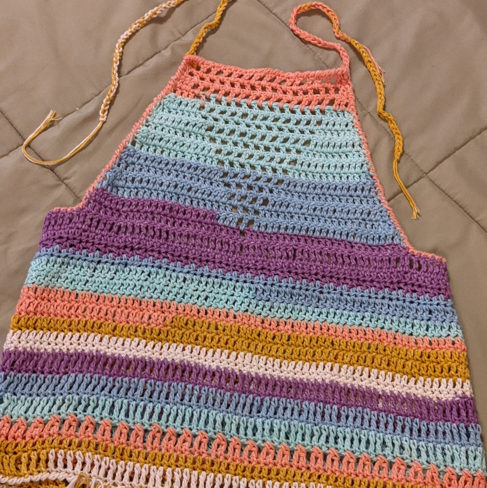 Crochet cotton crop top